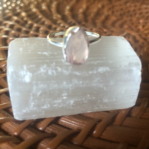 New rose quartz sterling silver ring - Picture 6 of 7